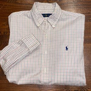 Ralph Lauren size 16 red / black/ white 100% cotton shirt